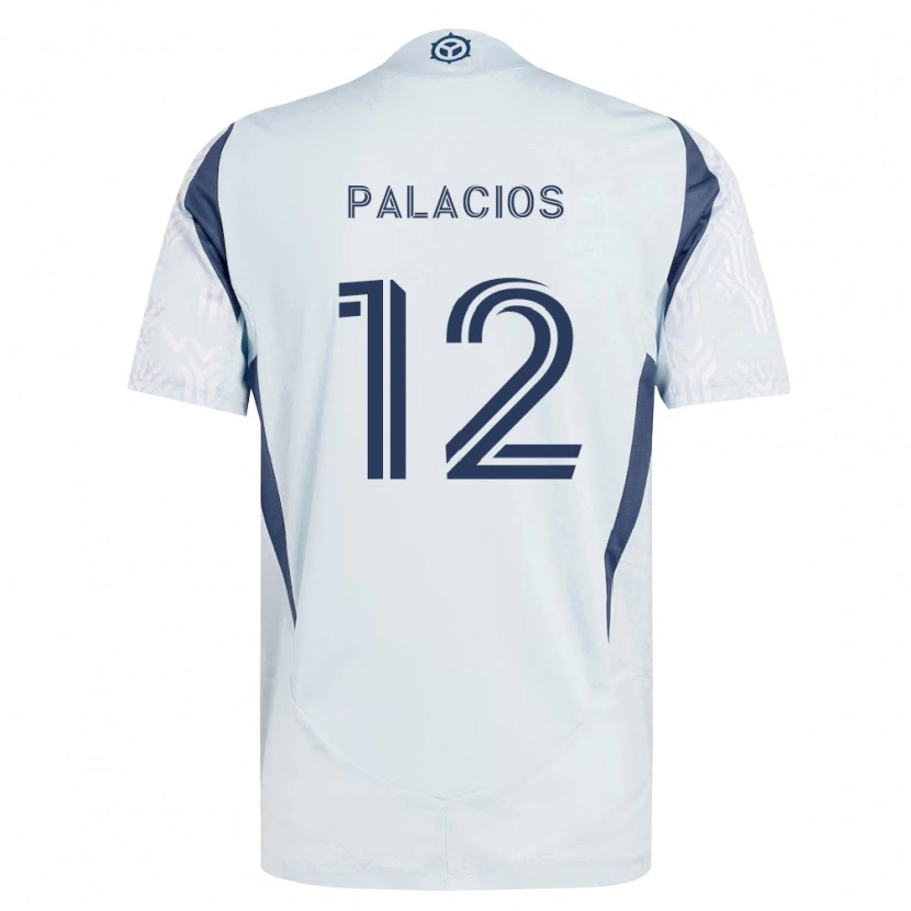 Danxen Enfant Maillot Denzel Palacios #12 Bleu Gris Blanc Tenues Extérieur 2026/27 T-Shirt