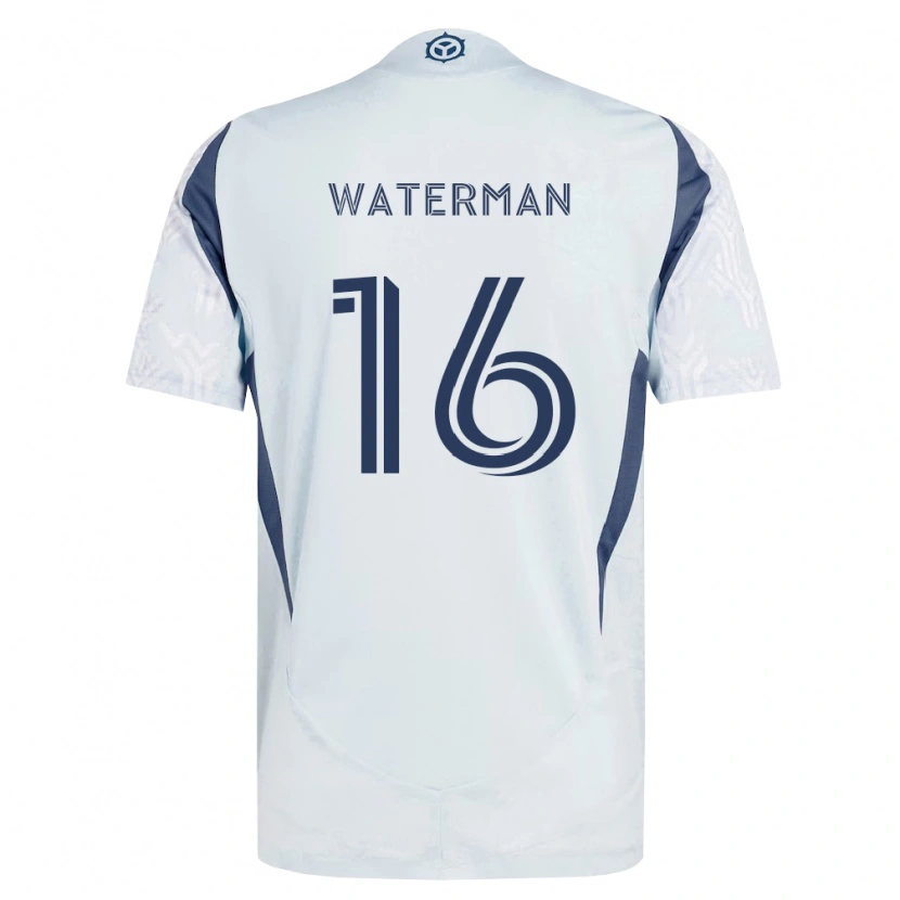 Danxen Enfant Maillot Joel Waterman #16 Bleu Gris Blanc Tenues Extérieur 2026/27 T-Shirt