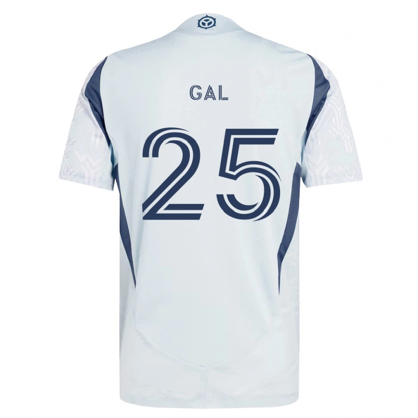Danxen Enfant Maillot Jeff Gal #25 Bleu Gris Blanc Tenues Extérieur 2026/27 T-Shirt