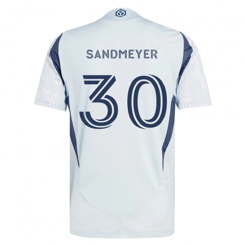 Danxen Enfant Maillot Jack Sandmeyer #30 Bleu Gris Blanc Tenues Extérieur 2026/27 T-Shirt
