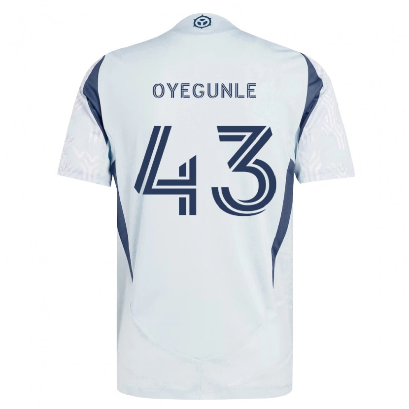 Danxen Enfant Maillot Olu Oyegunle #43 Bleu Gris Blanc Tenues Extérieur 2026/27 T-Shirt