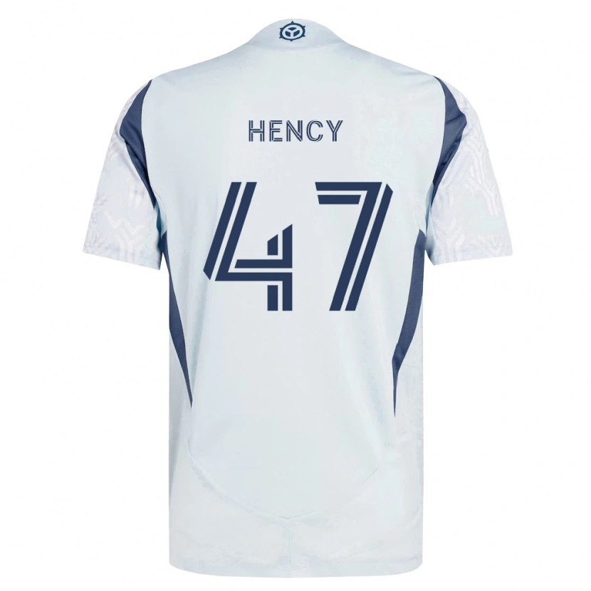 Danxen Enfant Maillot Billy Hency #47 Bleu Gris Blanc Tenues Extérieur 2026/27 T-Shirt