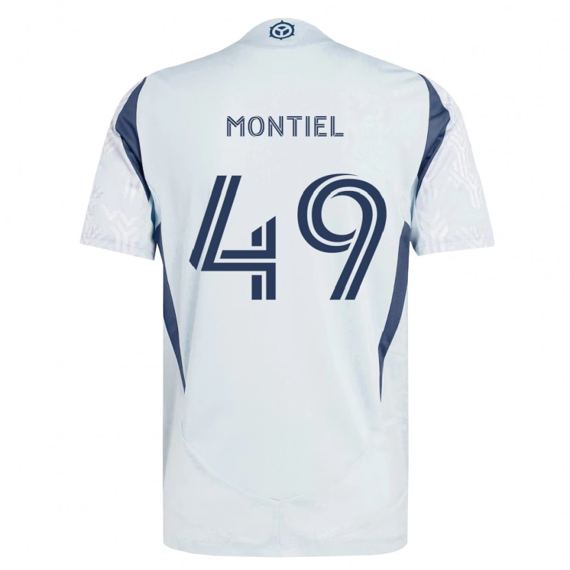 Danxen Enfant Maillot Jhonier Montiel #49 Bleu Gris Blanc Tenues Extérieur 2026/27 T-Shirt