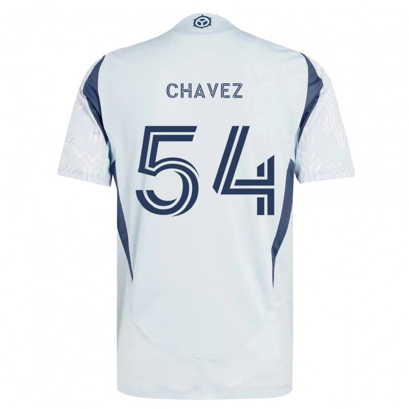 Danxen Enfant Maillot Emiliano Chavez #54 Bleu Gris Blanc Tenues Extérieur 2026/27 T-Shirt