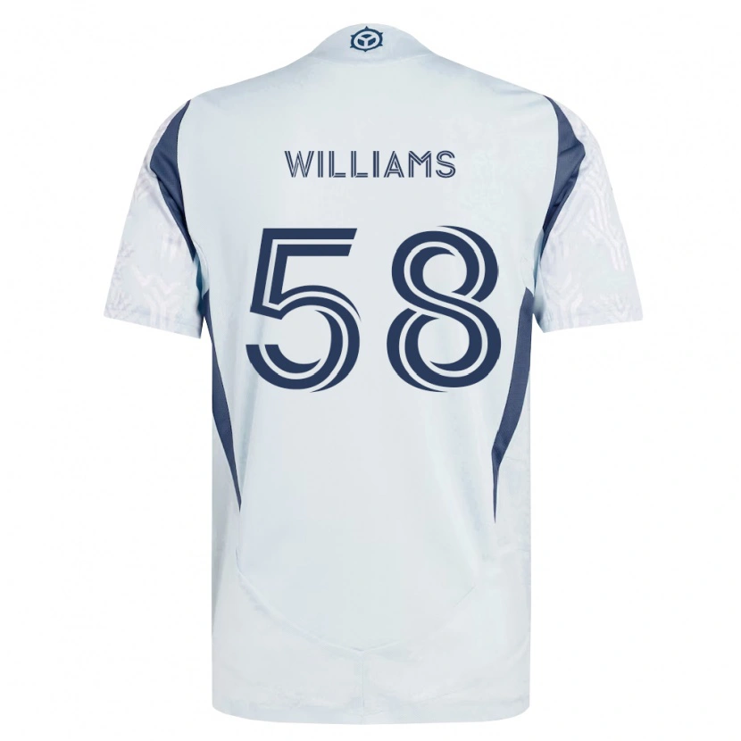 Danxen Enfant Maillot Brody Williams #58 Bleu Gris Blanc Tenues Extérieur 2026/27 T-Shirt