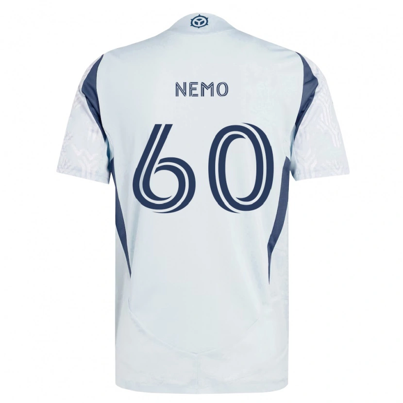 Danxen Enfant Maillot Jason Nemo #60 Bleu Gris Blanc Tenues Extérieur 2026/27 T-Shirt