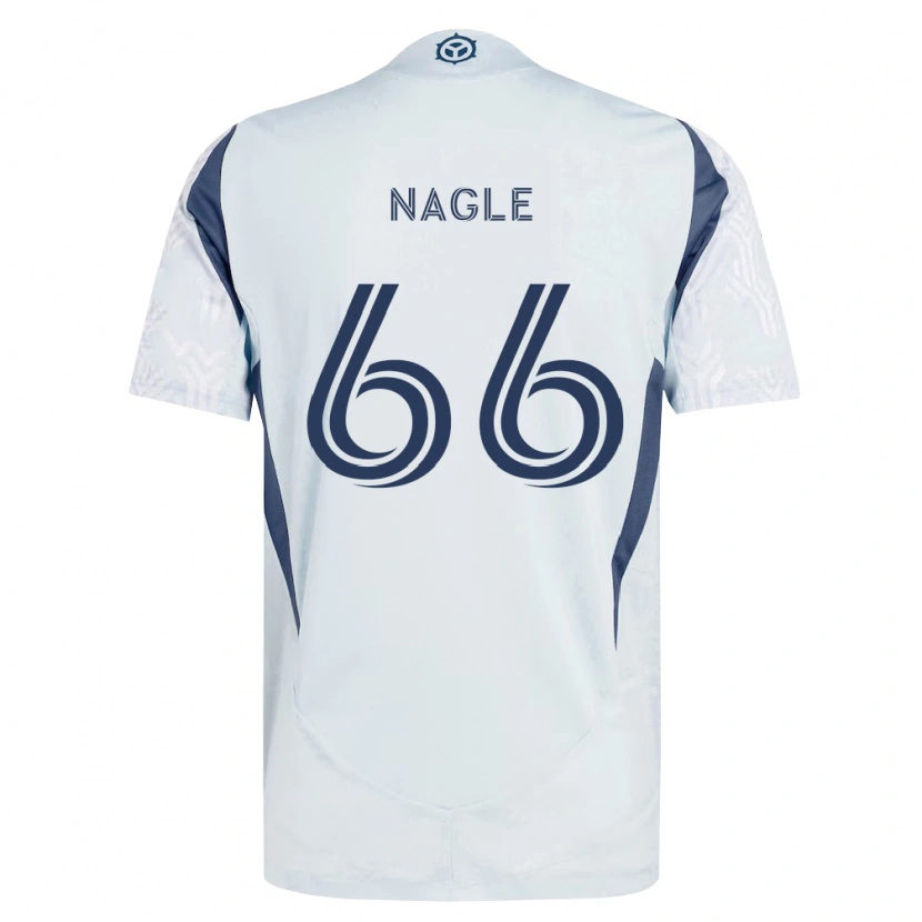 Danxen Enfant Maillot Chase Nagle #66 Bleu Gris Blanc Tenues Extérieur 2026/27 T-Shirt