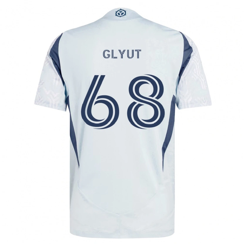 Danxen Enfant Maillot Vitaliy Glyut #68 Bleu Gris Blanc Tenues Extérieur 2026/27 T-Shirt