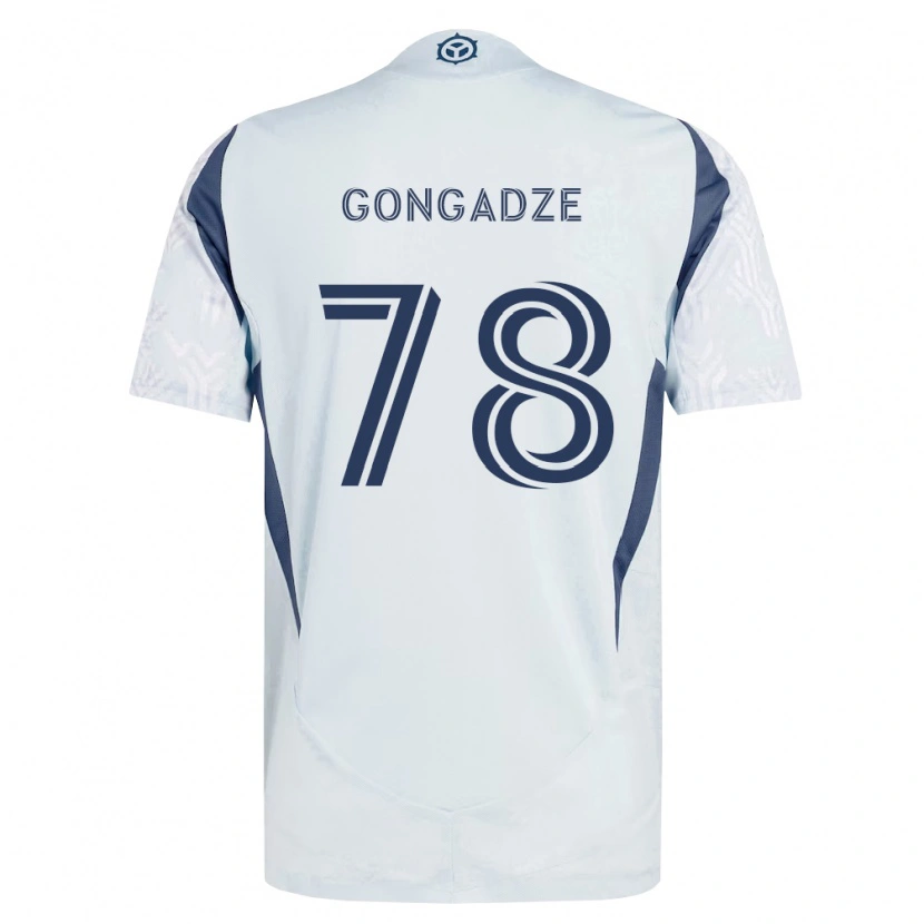 Danxen Enfant Maillot Giorgi Gongadze #78 Bleu Gris Blanc Tenues Extérieur 2026/27 T-Shirt