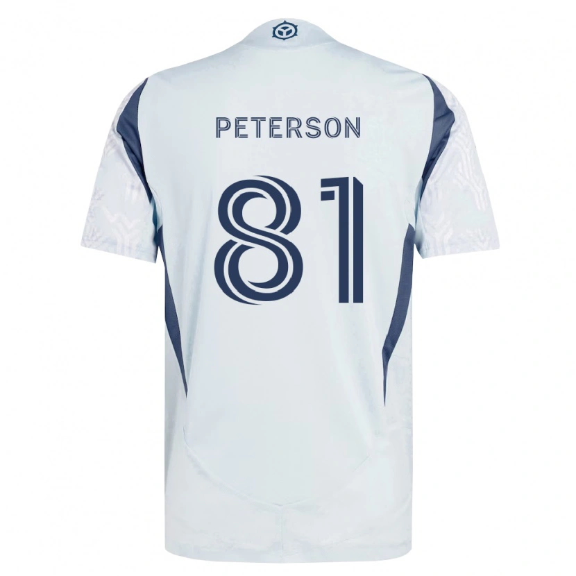 Danxen Enfant Maillot Lukas Peterson #81 Bleu Gris Blanc Tenues Extérieur 2026/27 T-Shirt