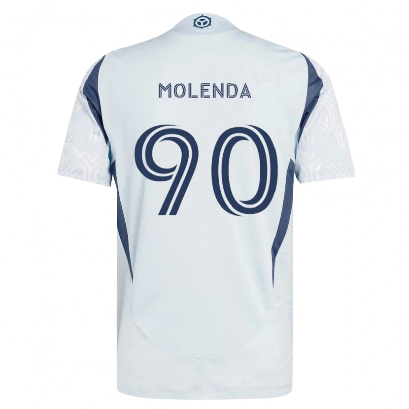 Danxen Enfant Maillot David Molenda #90 Bleu Gris Blanc Tenues Extérieur 2026/27 T-Shirt