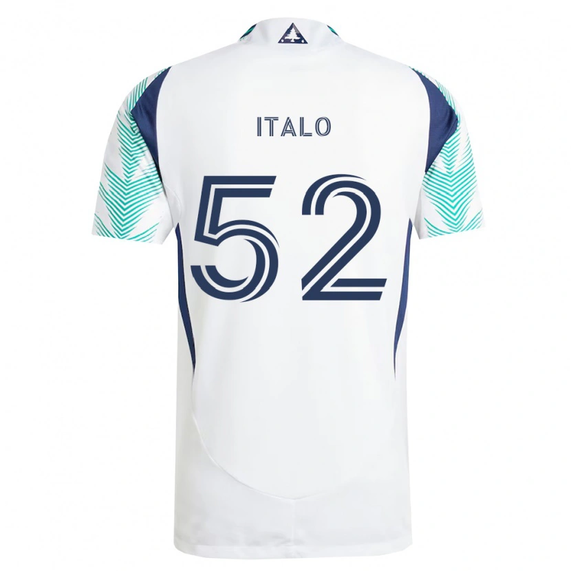 Danxen Enfant Maillot Ítalo #52 Blanc Bleu Marine Vert Clair Tenues Extérieur 2026/27 T-Shirt