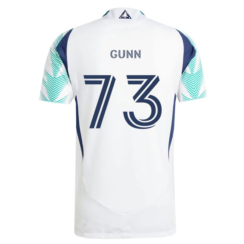 Danxen Enfant Maillot Jd Gunn #73 Blanc Bleu Marine Vert Clair Tenues Extérieur 2026/27 T-Shirt