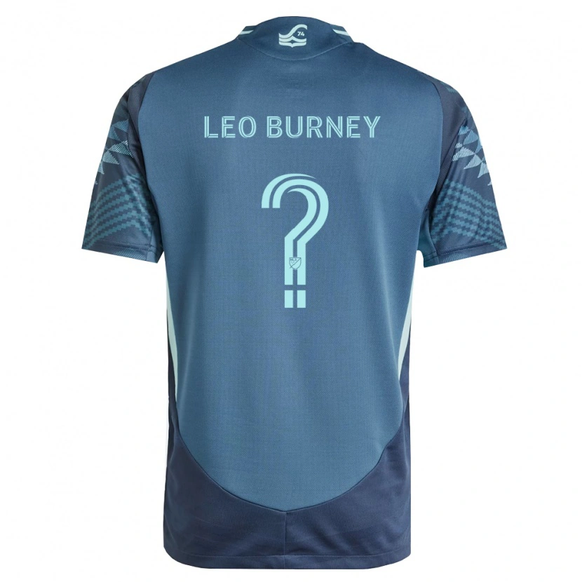 Danxen Enfant Maillot Leo Burney #0 Bleu Marine Vert Tenues Extérieur 2026/27 T-Shirt