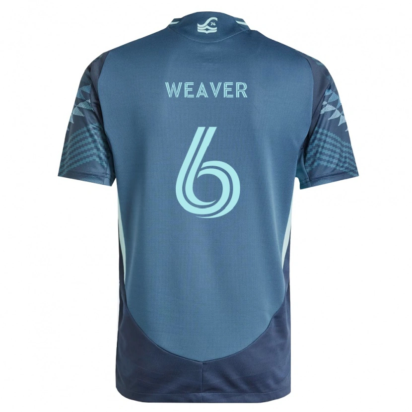 Danxen Enfant Maillot Morgan Weaver #6 Bleu Marine Vert Tenues Extérieur 2026/27 T-Shirt