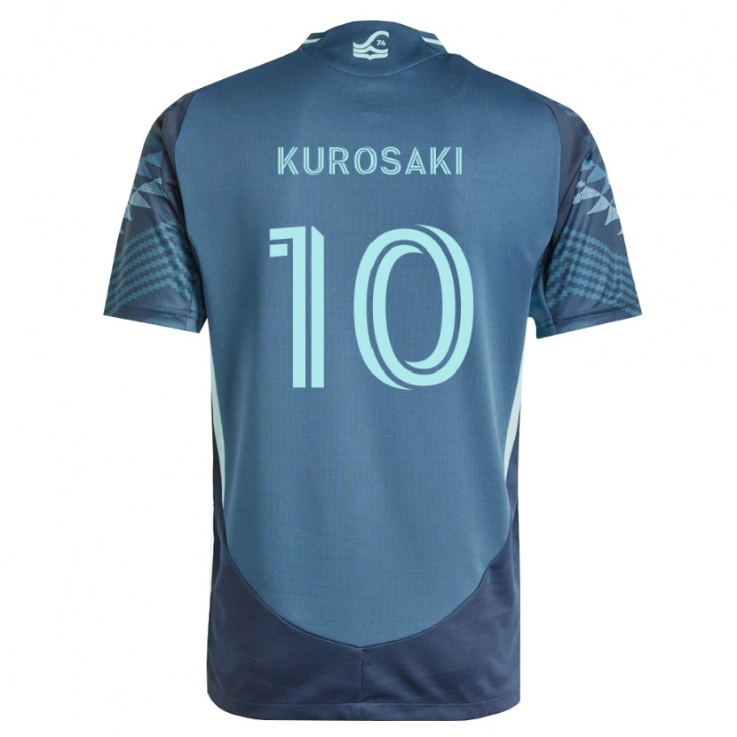 Danxen Enfant Maillot Yuuka Kurosaki #10 Bleu Marine Vert Tenues Extérieur 2026/27 T-Shirt
