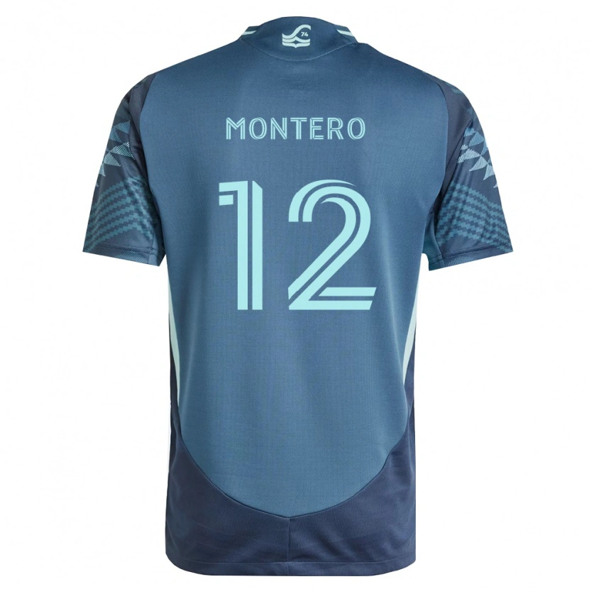 Danxen Enfant Maillot Fredy Montero #12 Bleu Marine Vert Tenues Extérieur 2026/27 T-Shirt