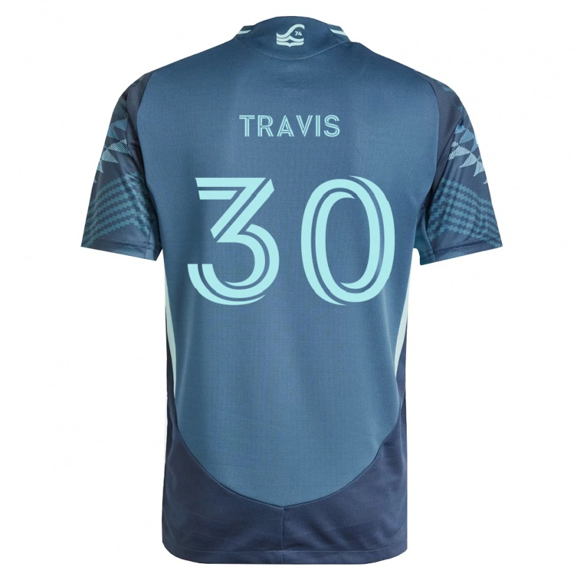 Danxen Enfant Maillot Riley Travis #30 Bleu Marine Vert Tenues Extérieur 2026/27 T-Shirt