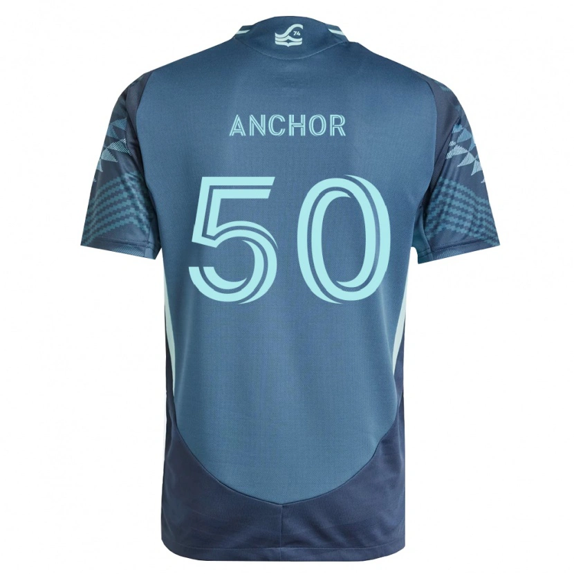 Danxen Enfant Maillot Max Anchor #50 Bleu Marine Vert Tenues Extérieur 2026/27 T-Shirt