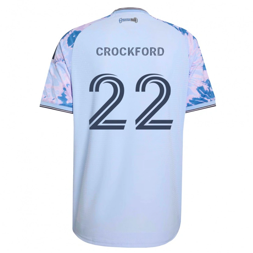 Danxen Enfant Maillot Nate Crockford #22 Bleu Royal Blanc Noir Tenues Extérieur 2026/27 T-Shirt