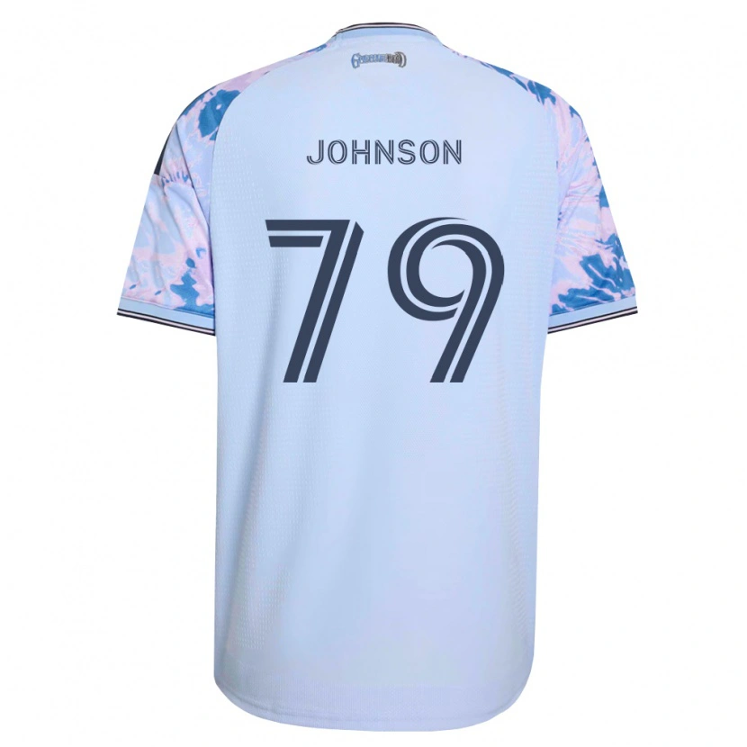 Danxen Enfant Maillot Darius Johnson #79 Bleu Royal Blanc Noir Tenues Extérieur 2026/27 T-Shirt