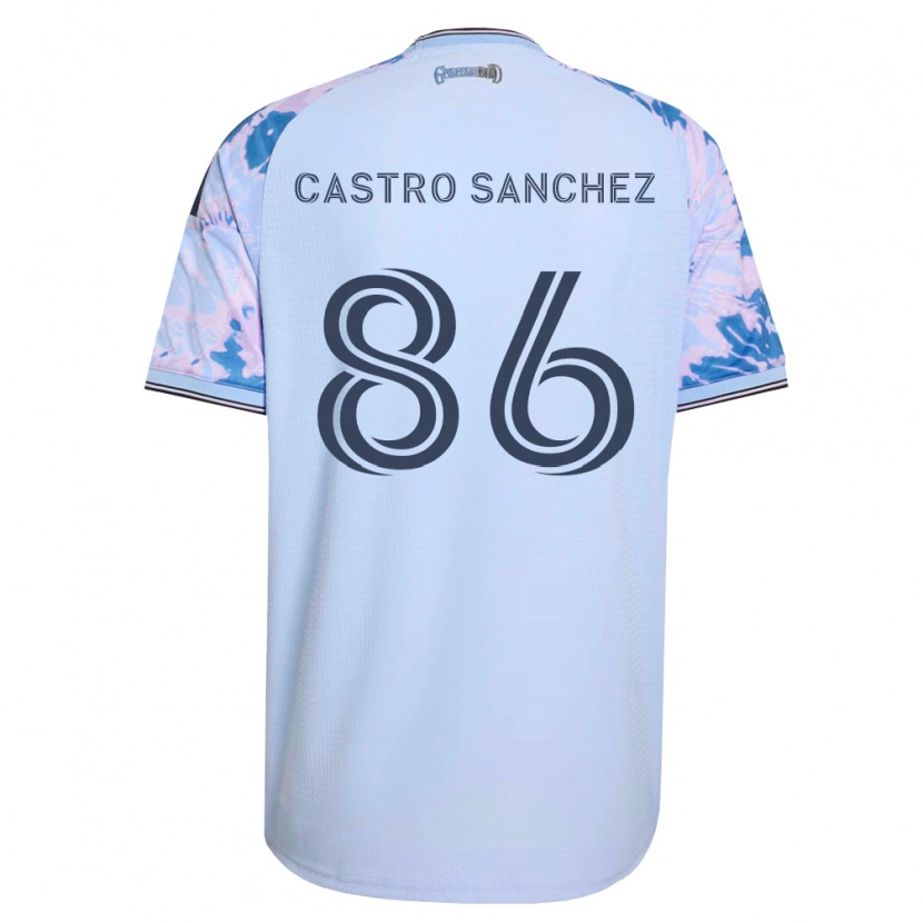 Danxen Enfant Maillot Andy Castro Sanchez #86 Bleu Royal Blanc Noir Tenues Extérieur 2026/27 T-Shirt