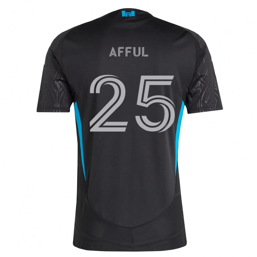Danxen Enfant Maillot Harrison Afful #25 Noir Blanc Bleu Ciel Tenues Extérieur 2026/27 T-Shirt