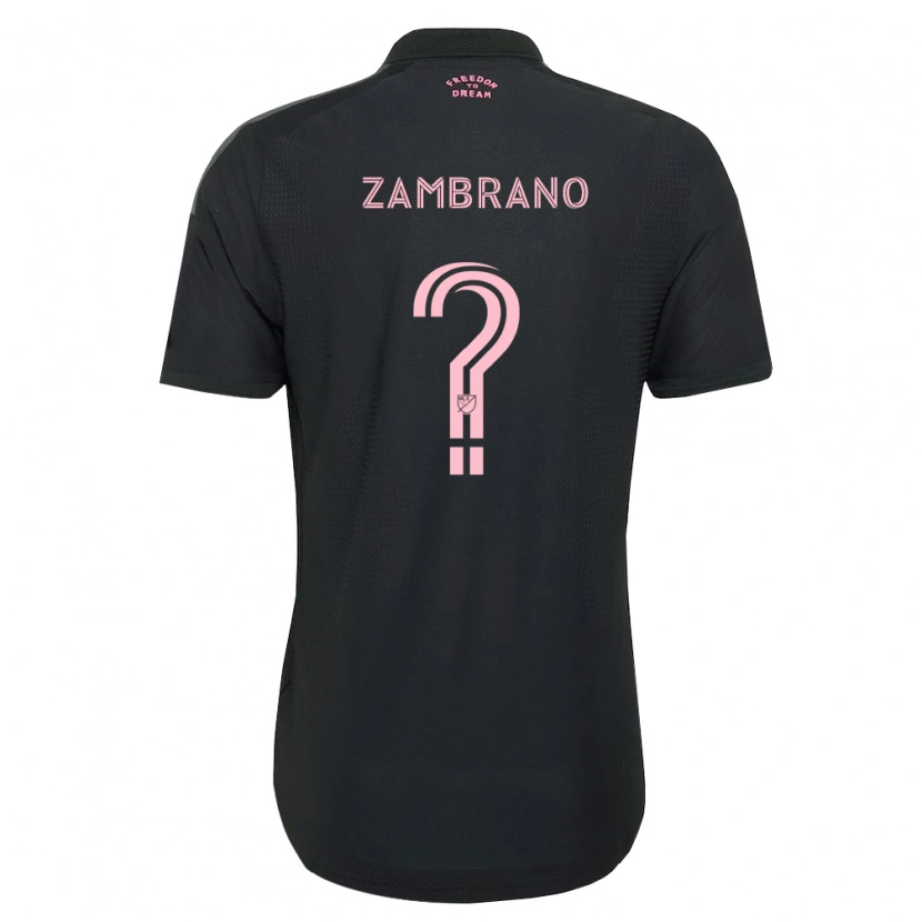 Danxen Enfant Maillot Matteo Zambrano #0 Rose Noir Blanc Tenues Extérieur 2026/27 T-Shirt