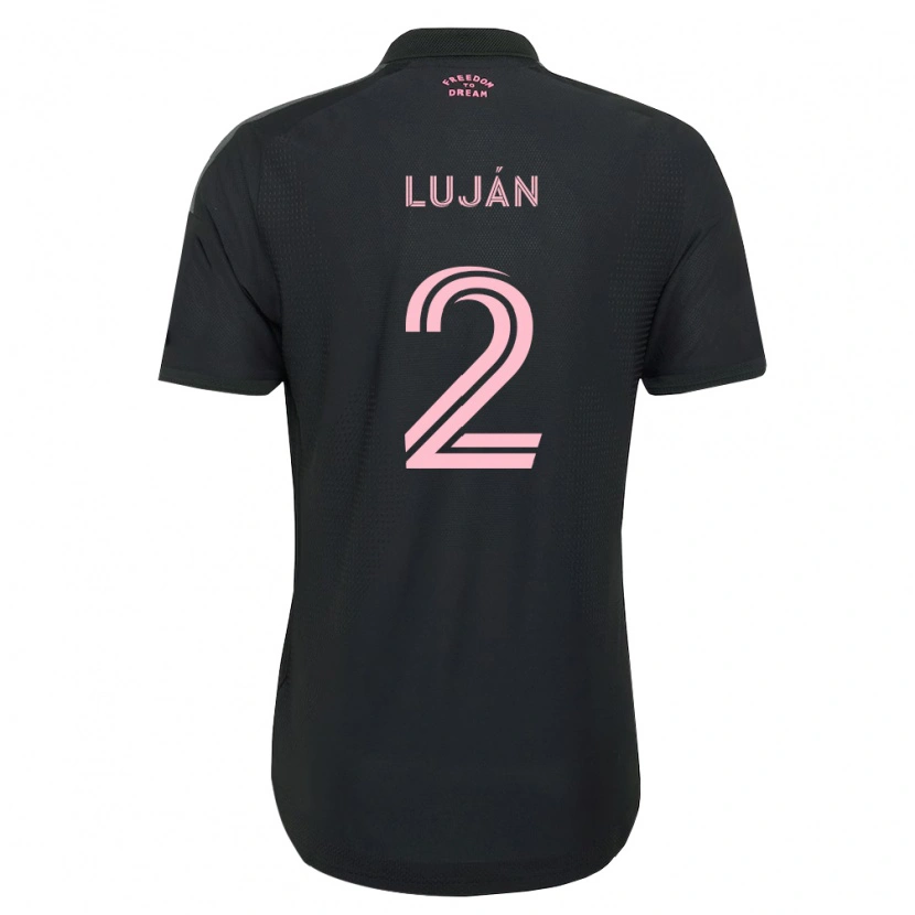 Danxen Enfant Maillot Gonzalo Luján #2 Rose Noir Blanc Tenues Extérieur 2026/27 T-Shirt