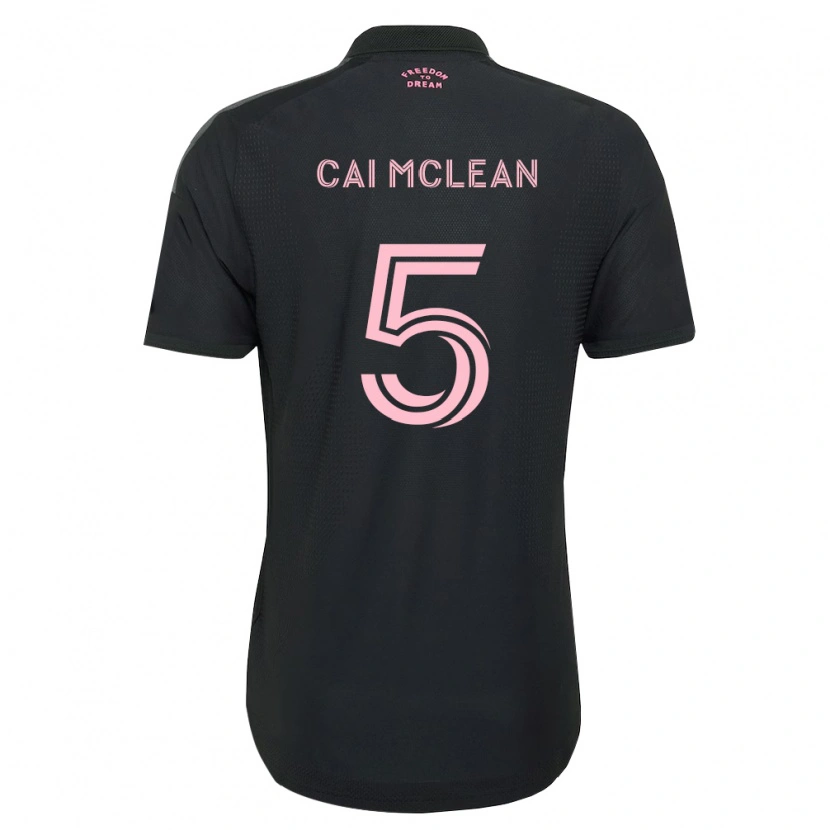 Danxen Enfant Maillot Cai Mclean #5 Rose Noir Blanc Tenues Extérieur 2026/27 T-Shirt