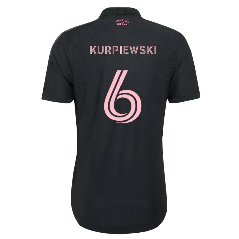 Danxen Enfant Maillot Ethan Kurpiewski #6 Rose Noir Blanc Tenues Extérieur 2026/27 T-Shirt