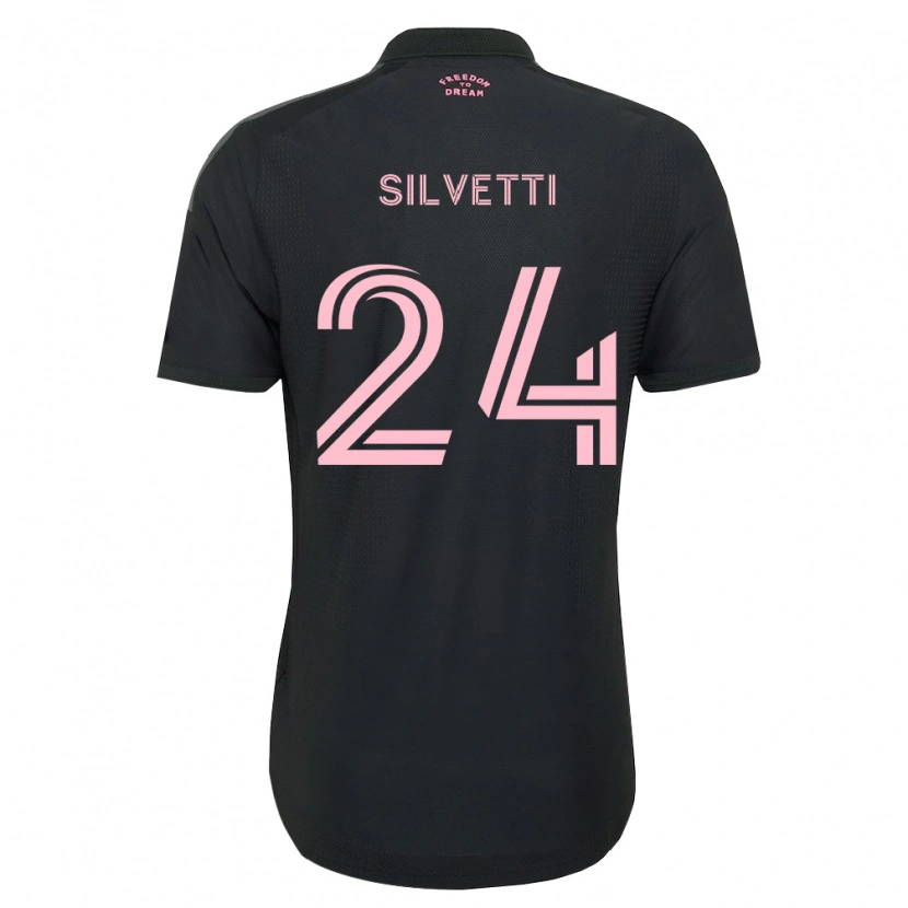 Danxen Enfant Maillot Mateo Silvetti #24 Rose Noir Blanc Tenues Extérieur 2026/27 T-Shirt