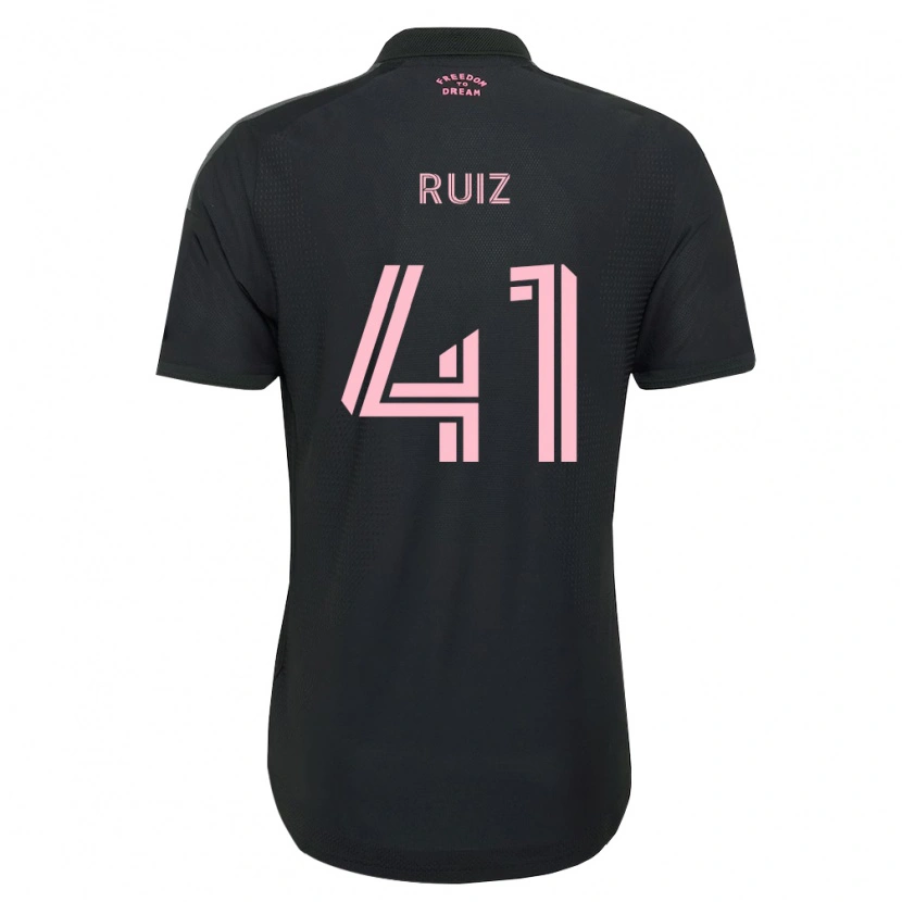 Danxen Enfant Maillot David Ruíz #41 Rose Noir Blanc Tenues Extérieur 2026/27 T-Shirt