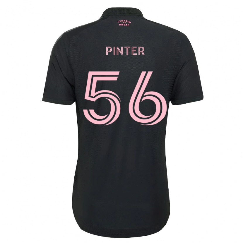 Danxen Enfant Maillot Dániel Pintér #56 Rose Noir Blanc Tenues Extérieur 2026/27 T-Shirt
