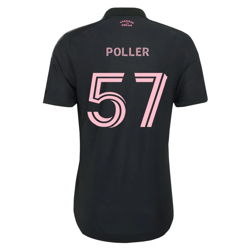 Danxen Enfant Maillot Sebastian Poller #57 Rose Noir Blanc Tenues Extérieur 2026/27 T-Shirt