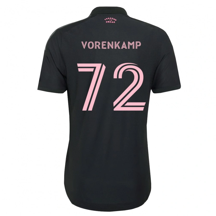Danxen Enfant Maillot Theo Vorenkamp #72 Rose Noir Blanc Tenues Extérieur 2026/27 T-Shirt