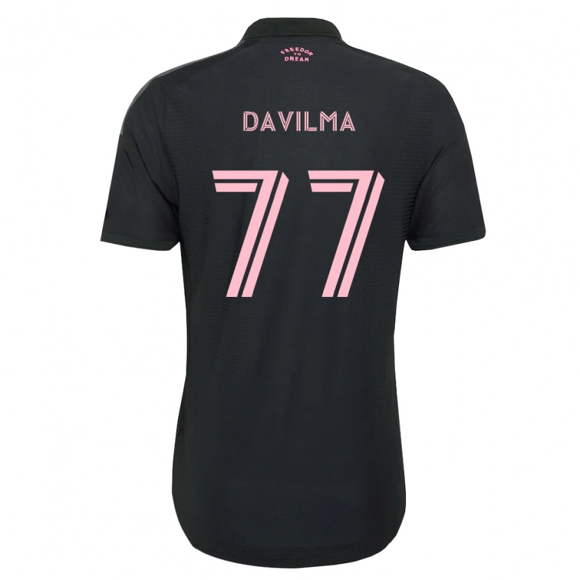 Danxen Enfant Maillot Kensly Davilma #77 Rose Noir Blanc Tenues Extérieur 2026/27 T-Shirt
