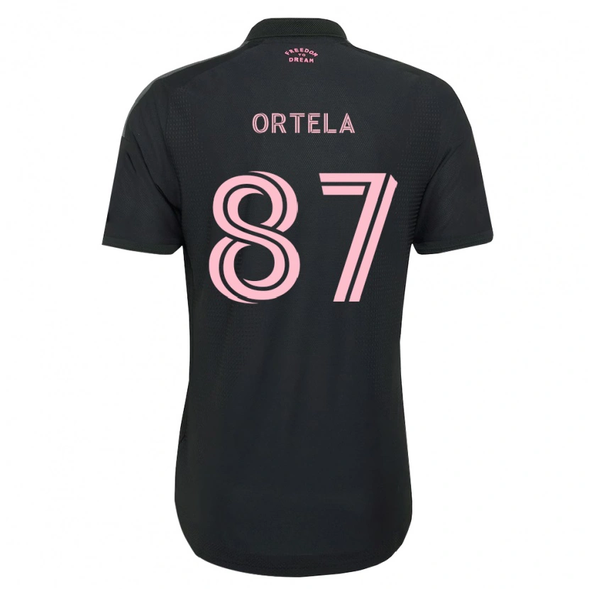 Danxen Enfant Maillot Jerremy Ortela #87 Rose Noir Blanc Tenues Extérieur 2026/27 T-Shirt