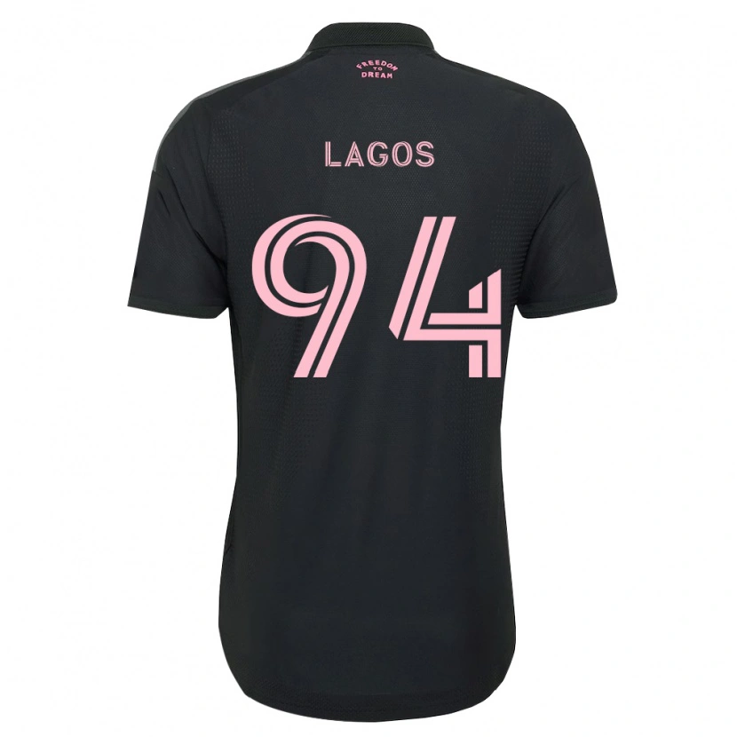 Danxen Enfant Maillot Diego Lagos #94 Rose Noir Blanc Tenues Extérieur 2026/27 T-Shirt