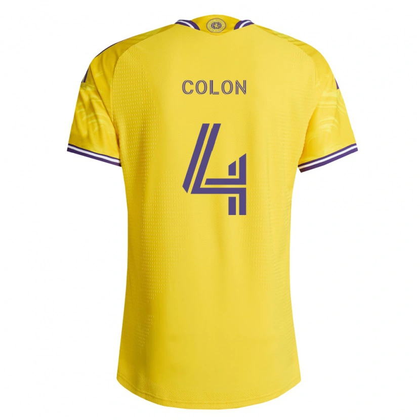 Danxen Enfant Maillot Xzavier Colon #4 Jaune Violet Tenues Extérieur 2026/27 T-Shirt