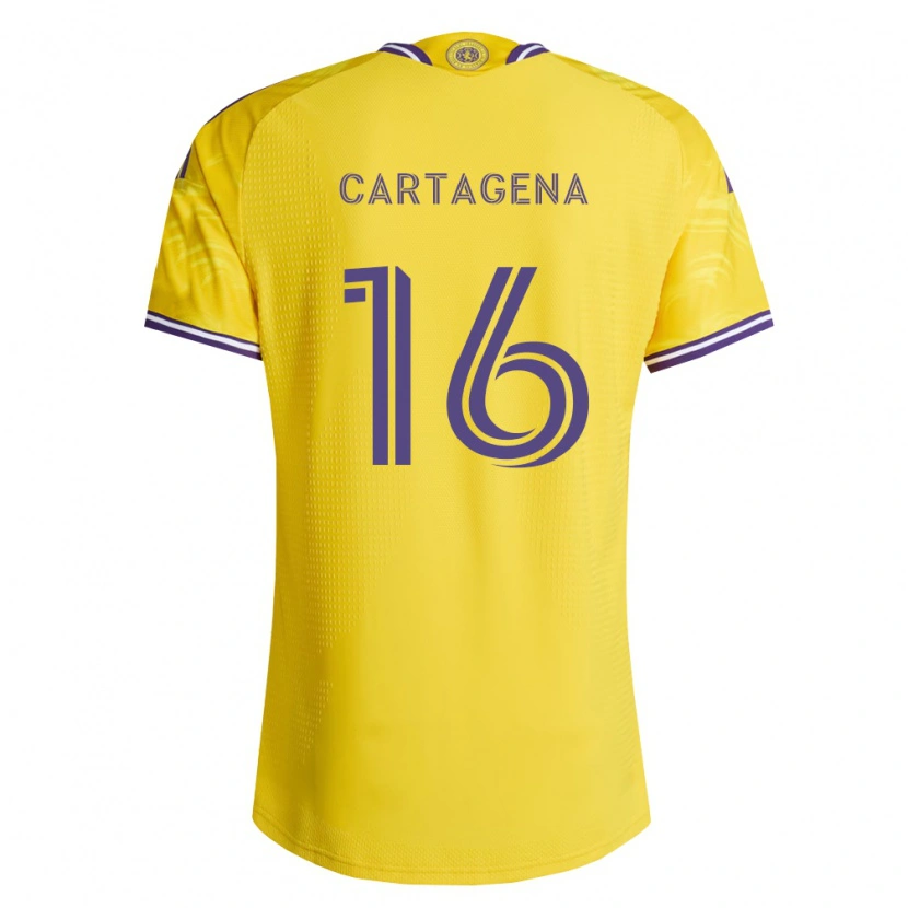 Danxen Enfant Maillot Wilder Cartagena #16 Jaune Violet Tenues Extérieur 2026/27 T-Shirt