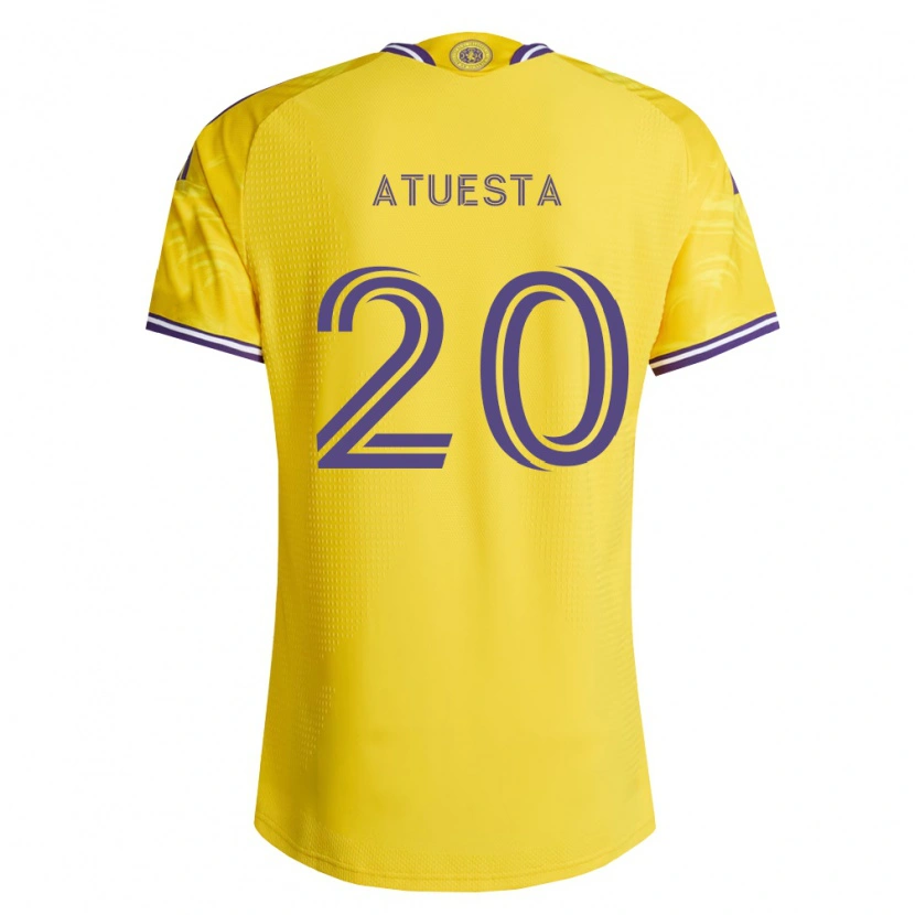 Danxen Enfant Maillot Eduard Atuesta #20 Jaune Violet Tenues Extérieur 2026/27 T-Shirt