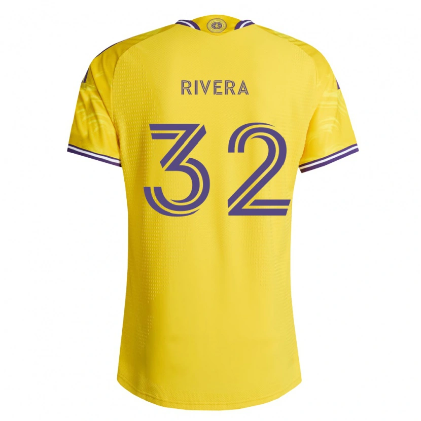 Danxen Enfant Maillot Wilfredo Rivera #32 Jaune Violet Tenues Extérieur 2026/27 T-Shirt