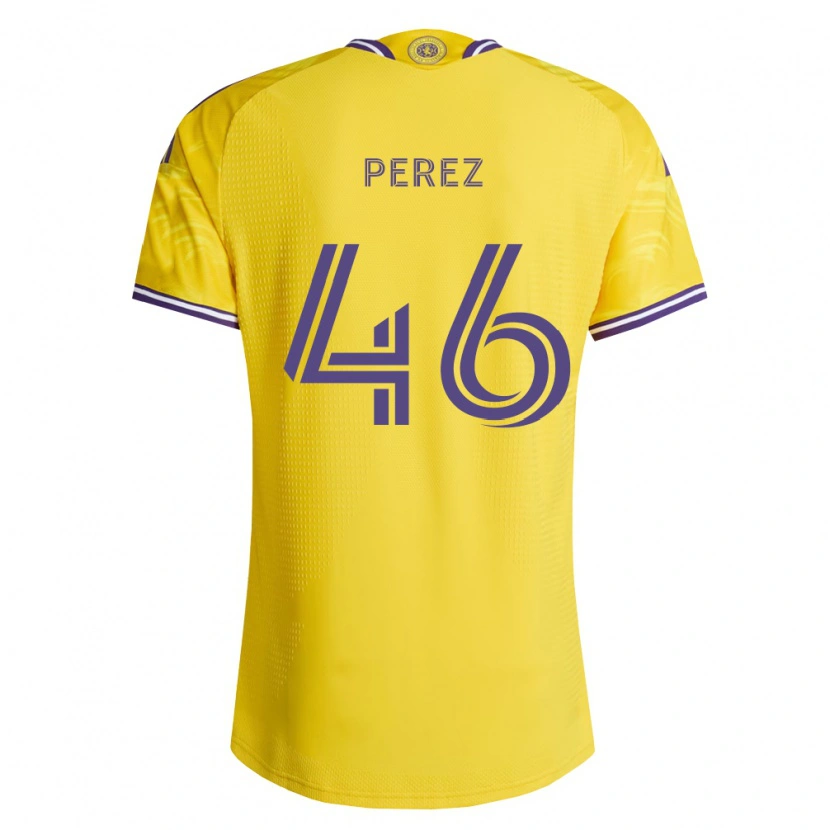 Danxen Enfant Maillot Franco Pérez #46 Jaune Violet Tenues Extérieur 2026/27 T-Shirt