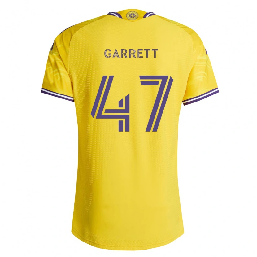 Danxen Enfant Maillot Ian Garrett #47 Jaune Violet Tenues Extérieur 2026/27 T-Shirt