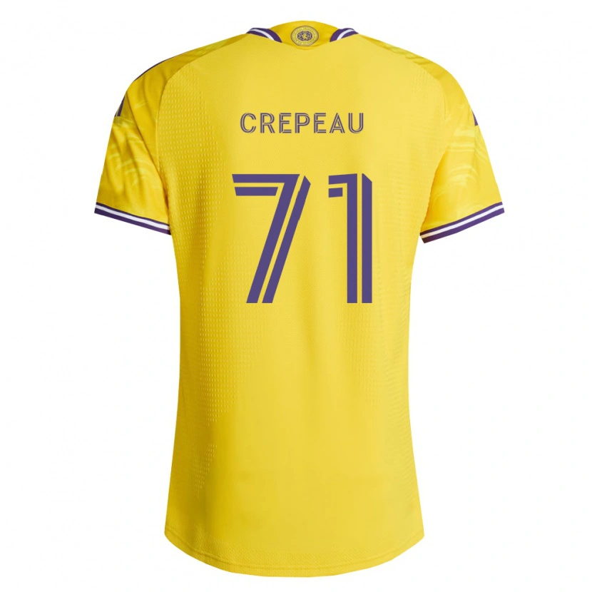 Danxen Enfant Maillot Maxime Crépeau #71 Jaune Violet Tenues Extérieur 2026/27 T-Shirt