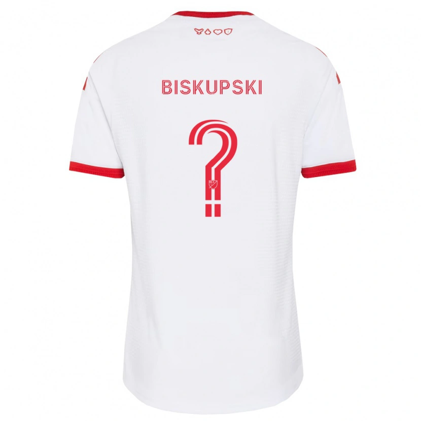 Danxen Enfant Maillot Philip Biskupski #0 Blanc Rouge Noir Tenues Extérieur 2026/27 T-Shirt
