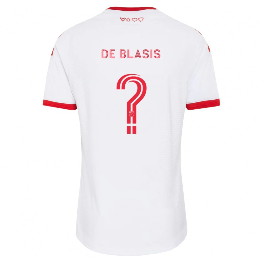 Danxen Enfant Maillot Noah De Blasis #0 Blanc Rouge Noir Tenues Extérieur 2026/27 T-Shirt