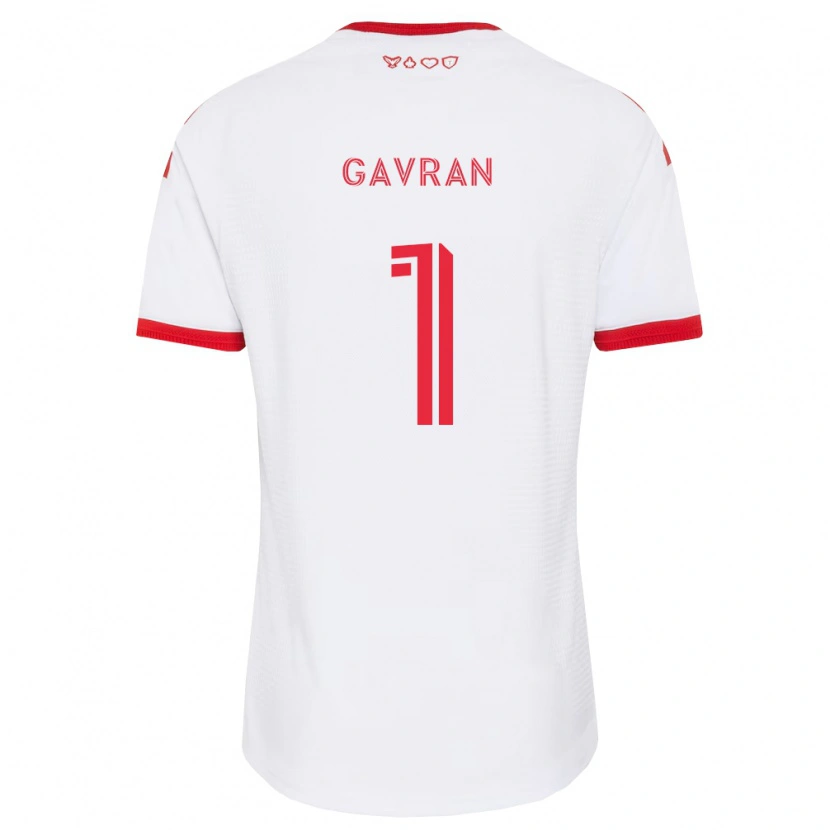 Danxen Enfant Maillot Luka Gavran #1 Blanc Rouge Noir Tenues Extérieur 2026/27 T-Shirt