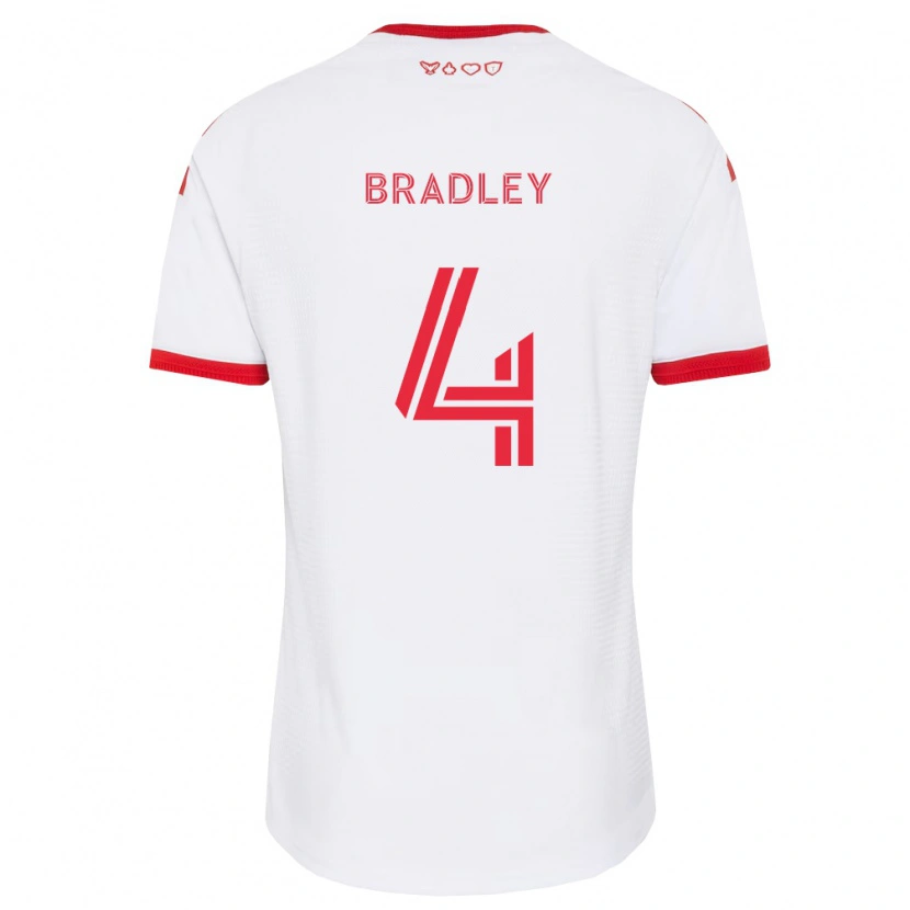 Danxen Enfant Maillot Michael Bradley #4 Blanc Rouge Noir Tenues Extérieur 2026/27 T-Shirt